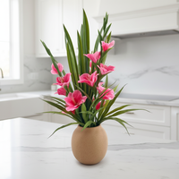 Fleurs de gladiolus artificielles à toucher réel, échantillon gratuit, prix compétitifs, faible MOQ, pour Noël, mariage, intérieur - Vente en gros