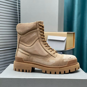 Botas de Diseñador Originales de Primera Calidad, Botas de Hombre con Cierre y Suela Gruesa, Estilo Retro, Nuevas y Populares para Invierno - Product Image 6