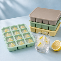 Moule à glaçons en silicone alimentaire à 12 cavités, type presse, facile à démouler, sans BPA, réutilisable, pour la fabrication de bâtonnets glacés DIY, vente en gros