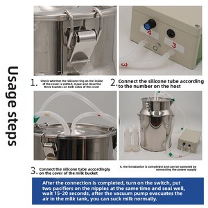 Năng suất cao có thể sạc lại chân không điện dao động bò và cừu máy vắt sữa cho hộ gia đình nhỏ trang trại bò sữa trang trại công cụ - Product Image 4