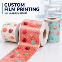 Servizio di Stampa Digitale Personalizzata su Film Plastico per Caramelle, Imballaggio Flessibile Laminato PE con Logo