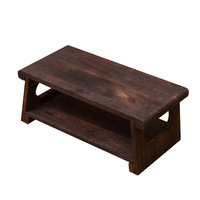 Table basse pliante en bambou massif de style japonais Tatami, petite table de sol pour balcon, salon, style Japandi, vente en gros