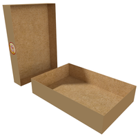 Boîte de pique-nique en carton ondulé marron grande taille, boîte de restauration, emballage alimentaire à emporter, boîte cadeau en kraft pour gâteaux et fruits avec fenêtre transparente