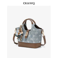 Sacs fourre-tout de luxe en jean gaufré à motifs floraux pour femmes, mini sacs seau, sacs à main portables en deux modes, sacs à bandoulière quotidiens