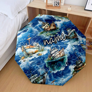 1 Parapluie Pliant Personnalisé avec Nom de Bateau et Motif Marin, Sans Minimum de Commande, Cadeau d'Aventure <span class=keywords><strong>en</strong></span> Mer, Impression UV, Parapluie Personnalisé - Product Image 1
