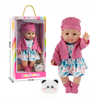 Babypuppe für Kinder Vollvinyl-Babypuppe 14 Zoll Realistische Neugeborenen-Puppe mit Kleidung und Mütze Großhandel und OEM