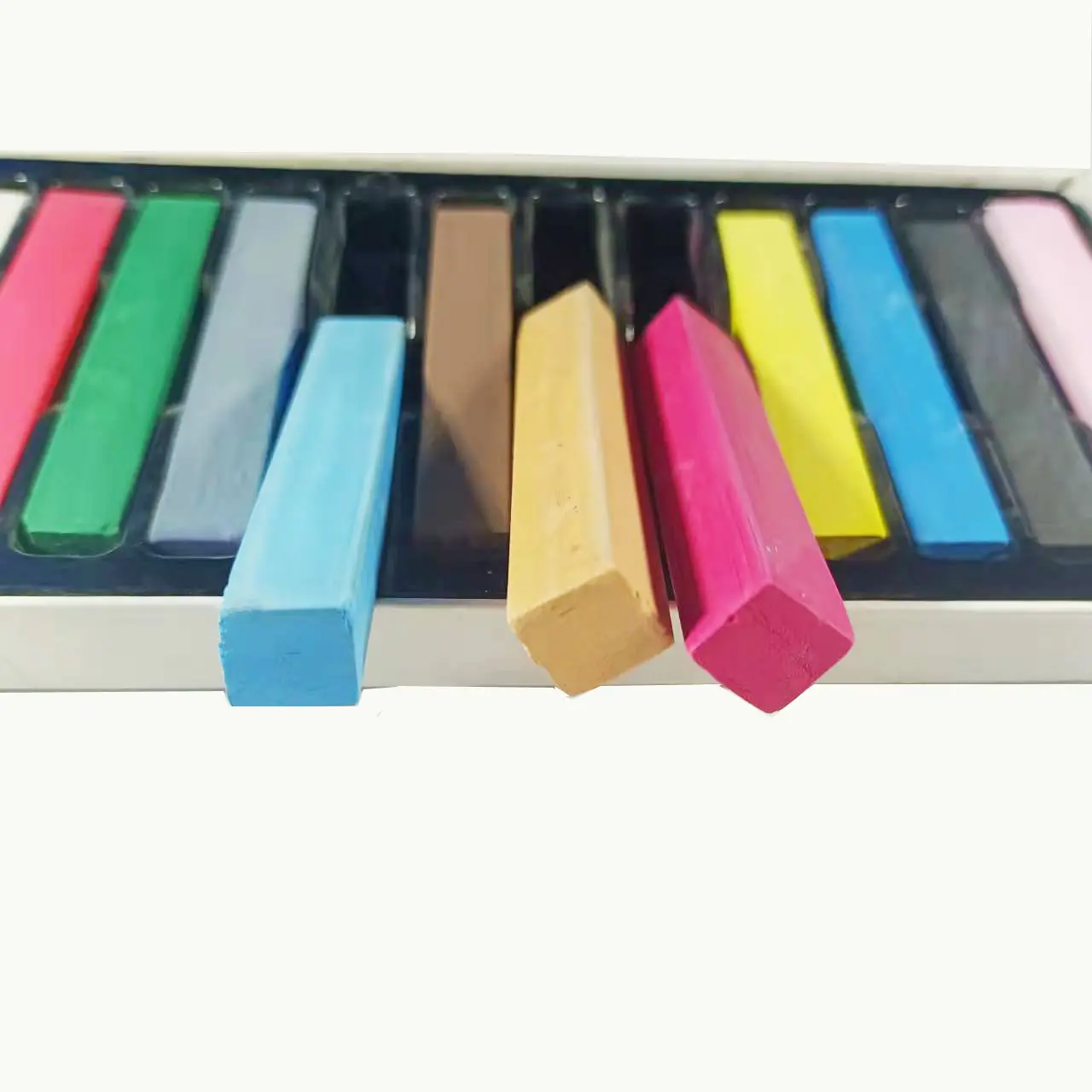 Pastello morbido Set di 12 colori quadrati colorati disegno bastone di gesso per la scuola di materiale artistico
