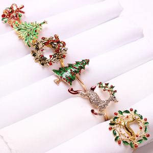 Anillos para Servilletas Navideños, Decoración para el Hogar, Hotel, Fiestas, Anillos para Servilletas de Tela, Decoración para la Mesa de Comedor - Product Image 3