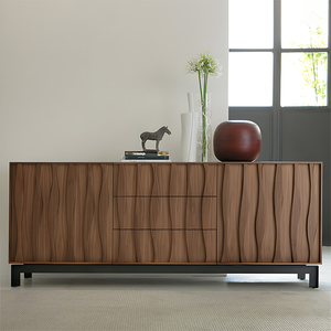 Modern Walnut <strong>Sideboard</strong> New Design <strong>Cheap</strong> Wholesale for Home Wall Living Room Furniture Wood Style Panel for Hotel Apartment Use - Product Image 2