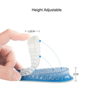 2CM3.5CM5CM Hauteur Demi-ascenseur Semelle Silicone Augmenté Semelles Chaussures Inserts pour Hommes Femmes