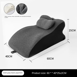 Night Cat 200TC Adult Bedside Cushion <strong>Wedge</strong> Cervical Neck Protection <strong>Pillow</strong> <strong>Memory</strong> <strong>Foam</strong> Core Play Mobile Phone Sleeping Backrest - Product Image 6