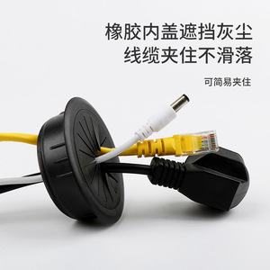 Round Cable Hole Cover 60mm ABS <b>Plastic</b> Dustproof Wire Management For Desk Cabinet Wall Mounting - Product Image 1