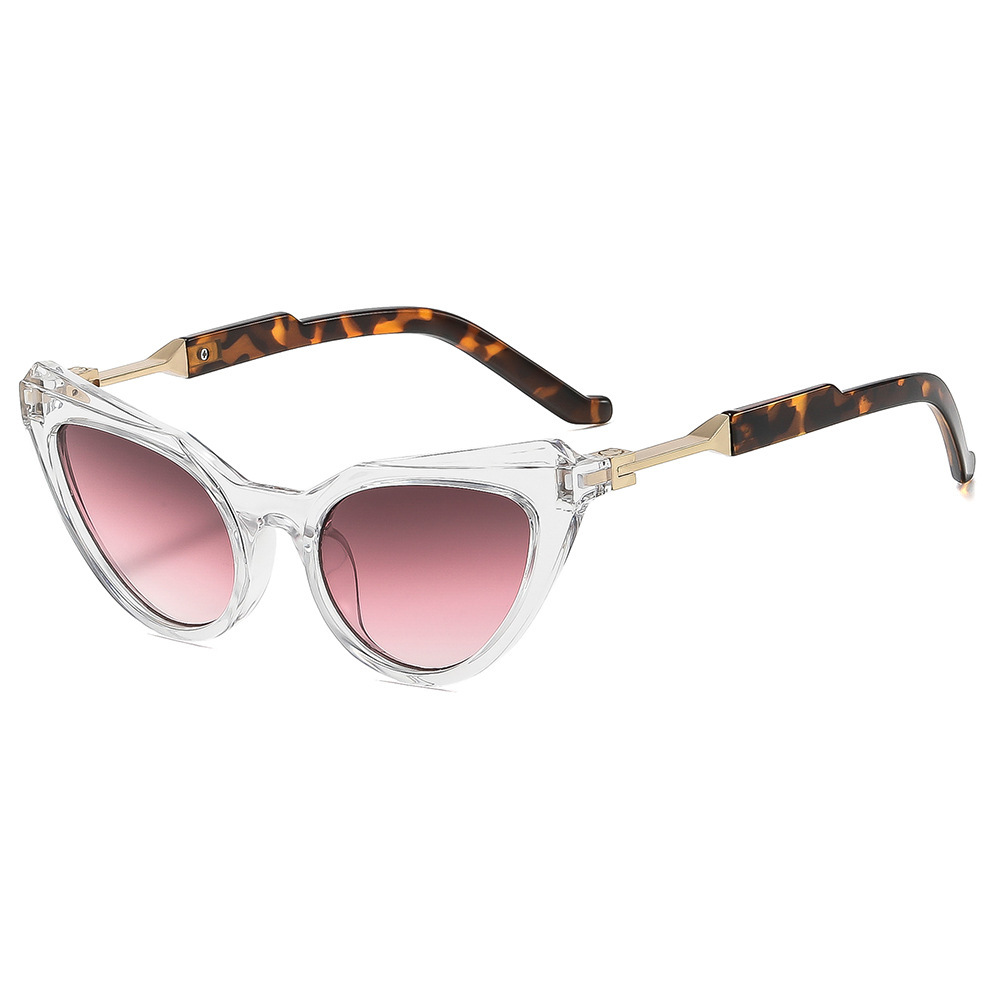 Custom Logo 2026 Fashion Vintage Gradient Shades Sun Glasses UV400 Big Frame Cat Eye Sunglasses for Women Men