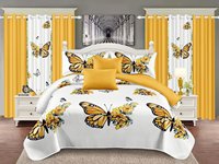 Parure de Lit Imprimée de Haute Qualité 6 Pièces 8 Pièces 9 Pièces Draps de Lit pour la Maison et la Chambre Couvre-Lits et Jetés
