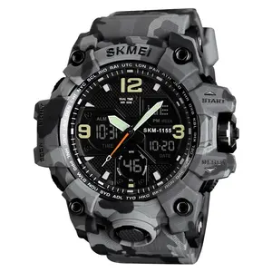 Skmei Top Cool Demin Schwarz Analog Digital Boy Marke Armbanduhr Stoß feste Uhren für Männer Luxus