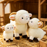 Peluche réaliste de chèvre très populaire, jouet doux en forme de mouton, adorable animal en peluche pour la décoration intérieure, machine à griffes, cadeau d'anniversaire