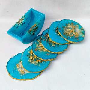 Best Quality Modern Resin Tea <b>Coaster</b> Set for Home Kitchen Office and Restaurant <b>Table</b> Decoration Available At Competitive Price - Product Image 3
