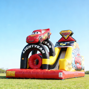 Castillo Inflable Comercial con Tobogán, Diseño de Autos, de PVC, para Fiestas Infantiles - Product Image 4