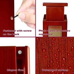 Ahşap Urnler, Köpek ve Kedi Külleri için Evcil Hayvan Urnleri, Fotoğraf Çerçeveli Evcil Hayvan Hatırası, Kolay Temizlenen Pürüzsüz Yüzey - Product Image 2