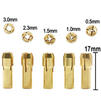 Mandrin de Mini perceuse à pince en laiton 2.35/3.17mm, 7 pièces, mandrin pour moteur électrique, arbre de forage, outil de foret, adaptateur de mandrin