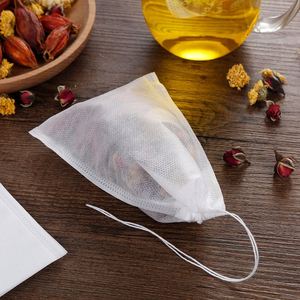 Custom Wholesale Non Woven Microwaveable Beverage Tea Bags Drawstring Closure Loose Leaf <b>Coffee</b> <b>Filter</b> Packaging Custom Logo - Product Image 2