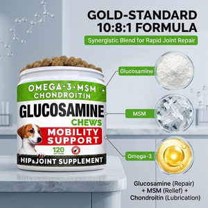 Granulés de <span class=keywords><strong>Glucosamine</strong></span> 100% Naturelle Premium pour Chiens et Animaux de Compagnie, avec Huile de Chanvre, Curcuma, MSM, Vitamines E, Chondroïtine – Supplément pour Soulager les Douleurs Articulaires (Hanches) - Product Image 5