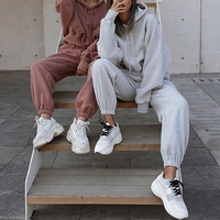 2025 ODM personnalisé femmes hiver Streetwear ensembles tissu éponge pantalons de survêtement et sweat à capuche fabricants-survêtements pour femmes