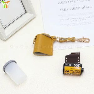 Étui de protection pour <span class=keywords><strong>pellicule</strong></span> photographique en cuir PU RTS Factory, étui portable avec porte-clés, support de rangement pour <span class=keywords><strong>pellicule</strong></span> 35 mm - Product Image 4