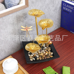 Modern <b>Desktop</b> Water Fountain Iron Plastic 110-220V Eco Friendly Decor For Office Home Entryway TV Stand Coffee Table - Product Image 3