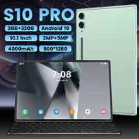 Tablet Baru S10 Pro Layar 10.1 inci 2GB + 32GB Android 10 Prosesor 1.2GHz Resolusi 1024x576 Laris Manis Pabrik