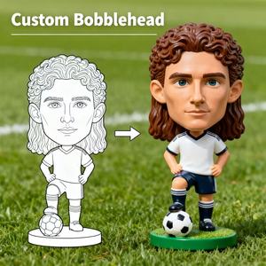 Персонализированная фигурка-бобблхед из смолы в виде футболиста, подарок для фанатов, сувенир на заказ - Product Image 5