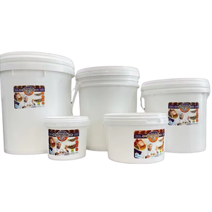 ถังพลาสติกเกรดอาหาร1-35L ที่มีฝาปิดแบบหนาถังยางเปล่าสีขาวขนาดเล็กสำหรับบรรจุซอสสีที่ปิดสนิท - Product Image 3