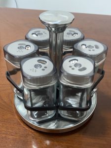 Set di Portaspezie in <span class=keywords><strong>Ceramica</strong></span> Ecologico, Contenitori per Condimenti Quadrati Multifunzionali con Supporto - Product Image 2