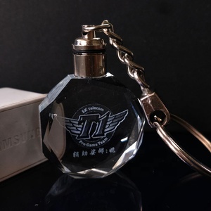 Llavero de cristal con <span class=keywords><strong>foto</strong></span> grabada con láser 3D personalizado, regalo de negocios con el logotipo del equipo del club, llaveros y mosquetones promocionales - Product Image 6