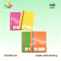 Cahiers d'exercices A5 en gros, couverture couleur personnalisée pour les écoles d'Angola, région africaine, 140 pages, lignés simple.