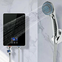 Chauffe-eau électrique sans réservoir 5500W, ensemble de douche instantanée portable avec écran tactile LED, réglable pour extérieur, camping-car, hôtel