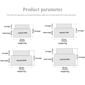 Grey PP vát sơn móng tay Jar acrylic nhựa mặt Kem <span class=keywords><strong>container</strong></span> điền Jar sơn móng tay Gel Kem Jar - Product Image 6