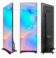 Écran LED pliable intérieur HD GOB P2.5, panneau publicitaire numérique portable, mur vidéo pour magasin commercial