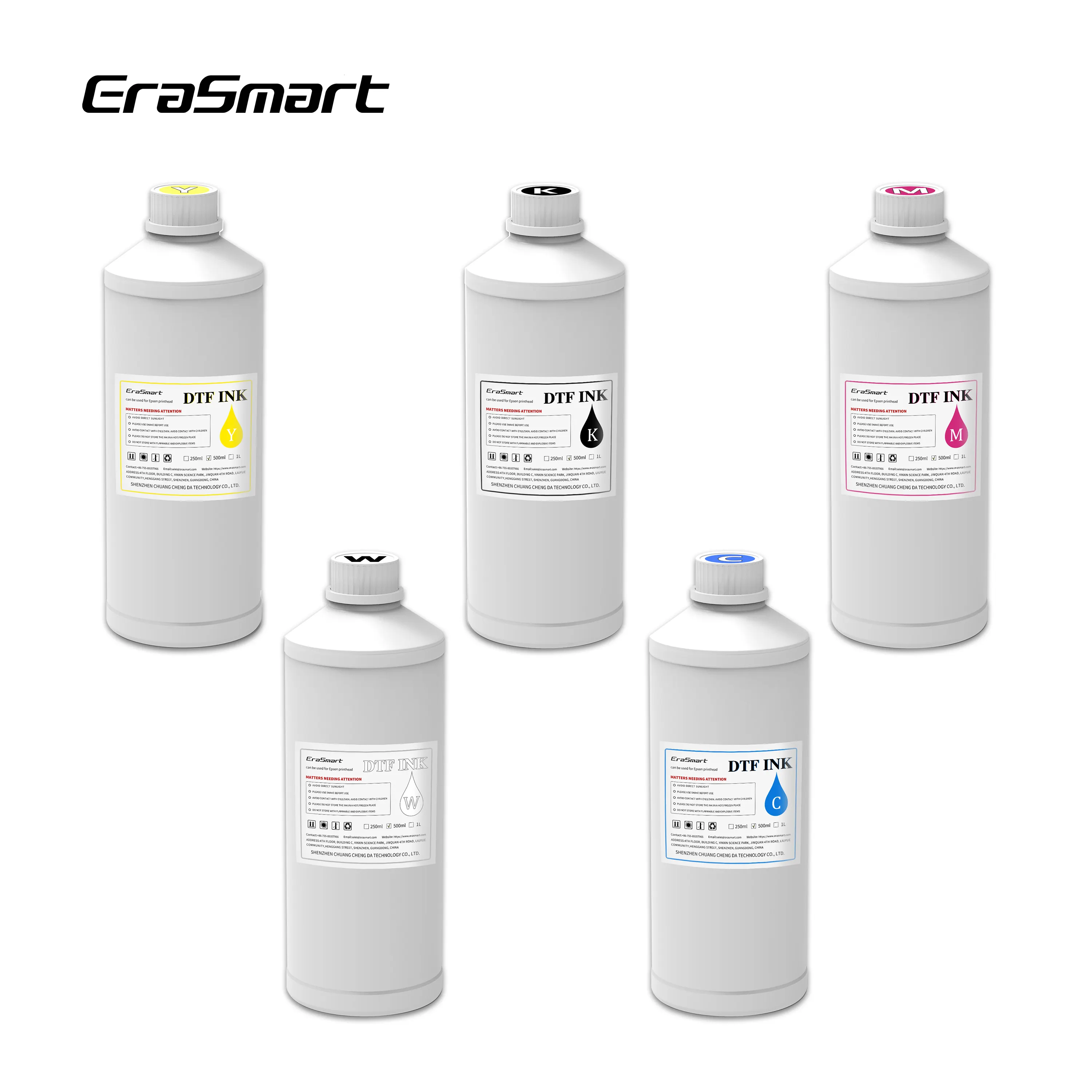 Impresora de tinta de cinco colores Erasmart, tinta de película de impresora Dtf para impresora Epson L1800 L805 L800 R1390 Dx5 Dtf