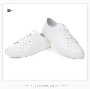 Chaussures en cuir blanc pour homme, sur mesure, en cuir véritable, respirantes, antidérapantes, légères, été, grande taille, polyvalentes, bureau, carrière - Product Image 3
