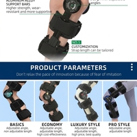 Attelle de genou médicale articulée réglable, orthèse de soutien orthopédique pour le contrôle de l'amplitude de mouvement (ROM), immobilisateur post-opératoire pour la récupération des fractures et des lésions du LCA