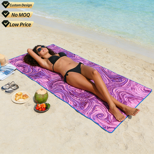 Serviettes <span class=keywords><strong>de</strong></span> plage personnalisées en microfibre, imprimées avec une image, en daim coloré, 90% polyester, épaisses, violettes, 120 cm x 190 cm, pour femmes - Product Image 1