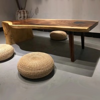 Table basse contemporaine en bois massif pour table à manger en bois, table en résine époxy