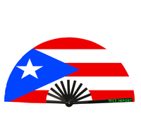 Éventails pliables à la main avec drapeau de Porto Rico, grands éventails pour la danse en ligne, la décoration de mariages en plein air et les fêtes