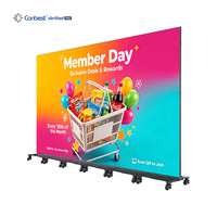 Écran LED portable pliable Canbest Cob P0.9 P1.5 pour intérieur, affiche LED micro 1200cd, écran vidéo pour exposition muséale