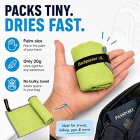 Serviette de toilette et de visage en microfibre ultra-légère à séchage rapide pour le camping, le yoga, la randonnée et les activités sportives