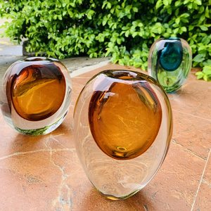 Design minimaliste moderne, taille L légère, <span class=keywords><strong>bleu</strong></span>, <span class=keywords><strong>vase</strong></span> rond en <span class=keywords><strong>verre</strong></span> pour la décoration de la maison - Product Image 2