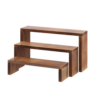Estante de almacenamiento de madera Tovacu de 3 niveles, 15,7x8,9 pulgadas, estante multifuncional para exhibición de flores y postres en la cocina - Product Image 2