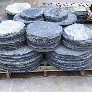 Plaque de pierre noire 60x60 Carrelage en ardoise pour sol extérieur Jardin - Product Image 4