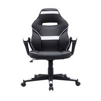 Chaise de Gamer Ergonomique Moderne en PU de Haute Qualité, Réglable, Inclinable, Pivotante, avec Piston à Gaz à 2 Positions, Accoudoirs Fixes, Couleur Personnalisable
